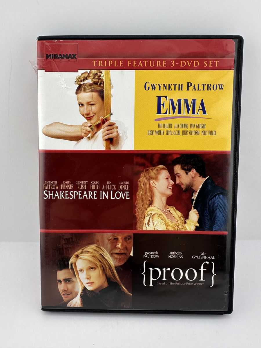 Emma Shakespeare in Love Proof Triple Feature 3 DVD Set Gwyneth Paltrow Miramax