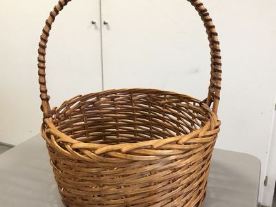 Large 20" Tall Woven Basket with Handle