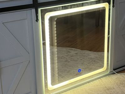 Antique White LED Bathroom Wall Cabinet