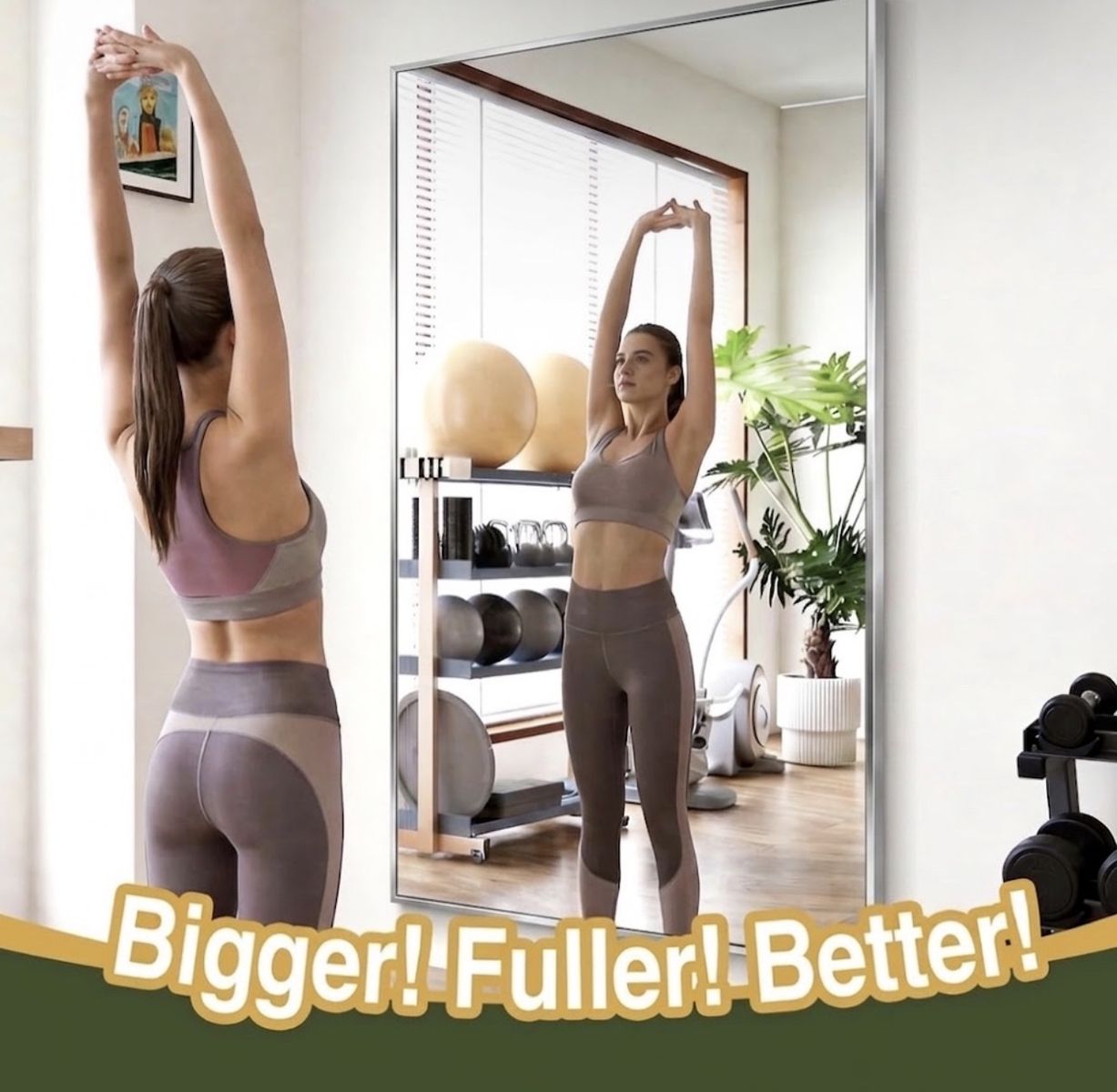 Massive BRIVUE 81" x 41" Full-Length Glassless Mirror – Standing / Wall Leaning