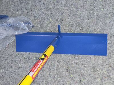 NUPLA Concrete Come Along Rake: Steel, 20 in Blade