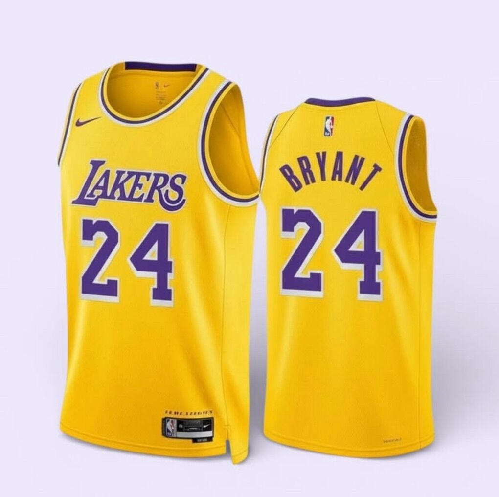 Kobe Bryant #24 | L & XL | LA Lakers Gold Jerseys