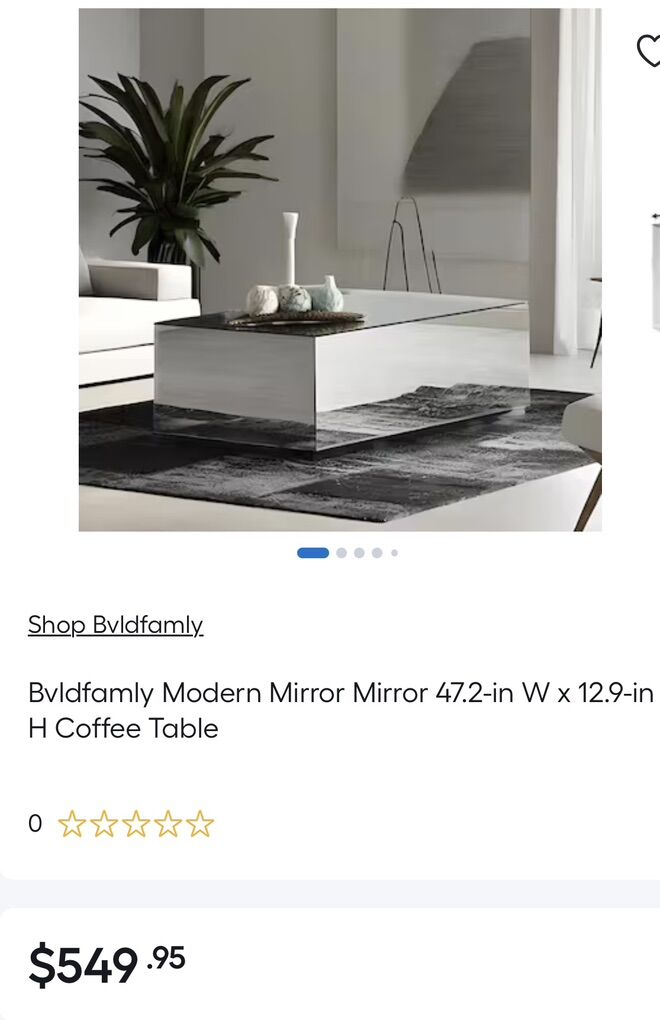 Modern MIrror Coffee Table