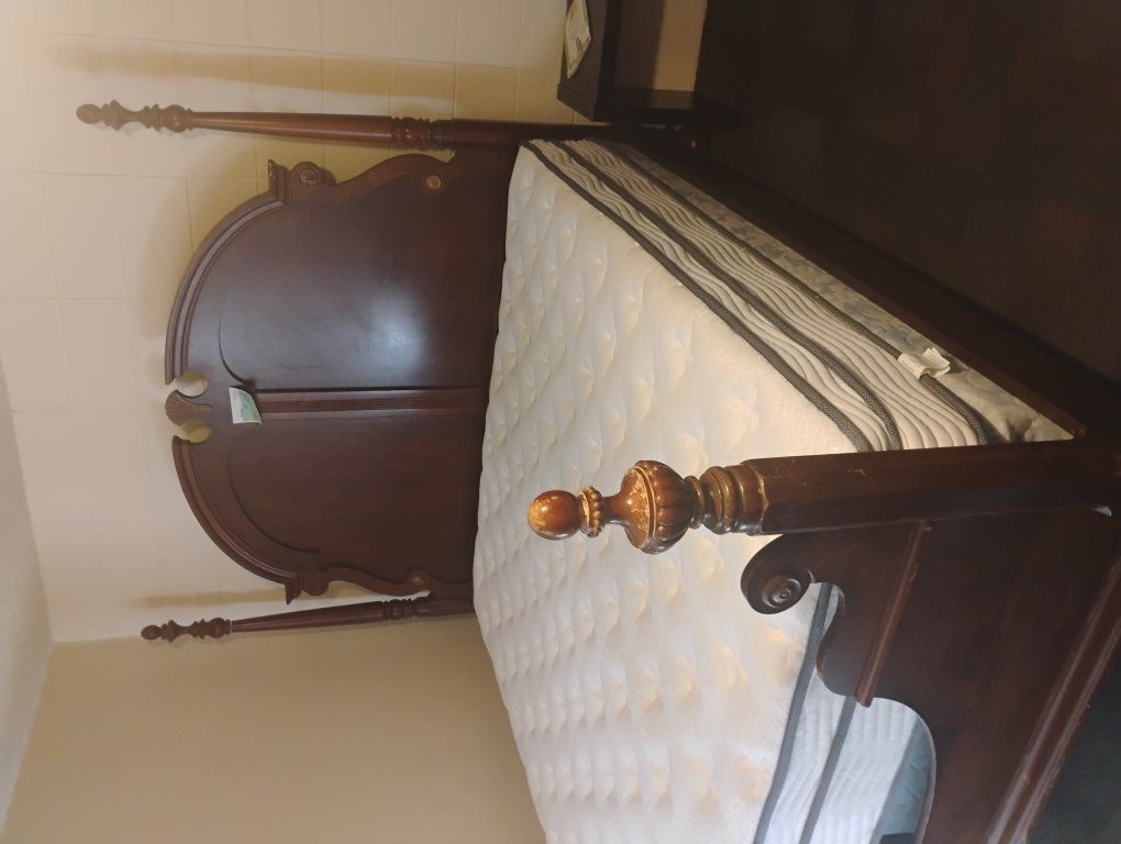 King sized bed and mattress