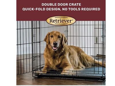 Retriever Dog Kennel Large Double Door NEW IN BOX!