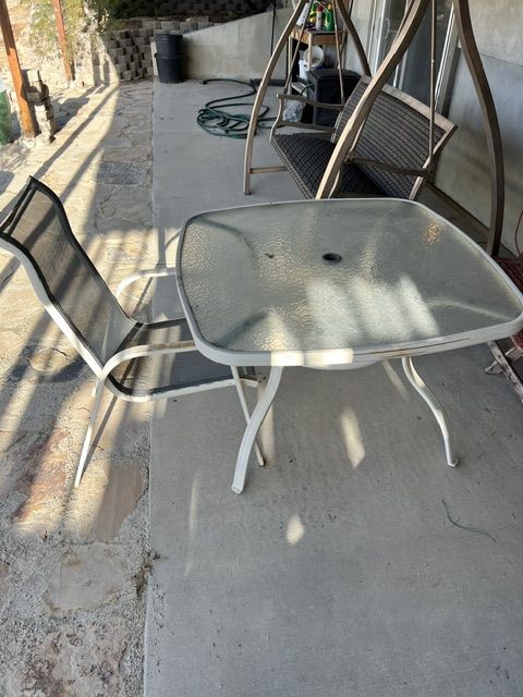 Patio table and one chair, free