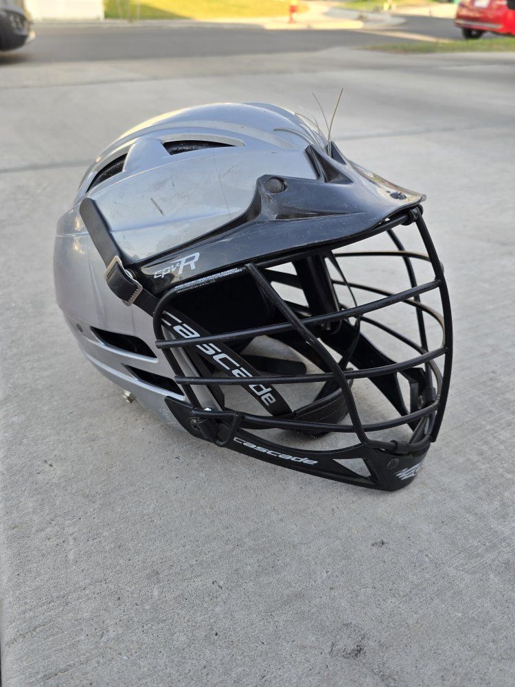 Cascade CPV-R Lacrosse Helmet Silver with Black Face Mask MLL Official