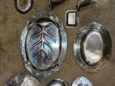 Lot of Silver Plated Trays And Dishes