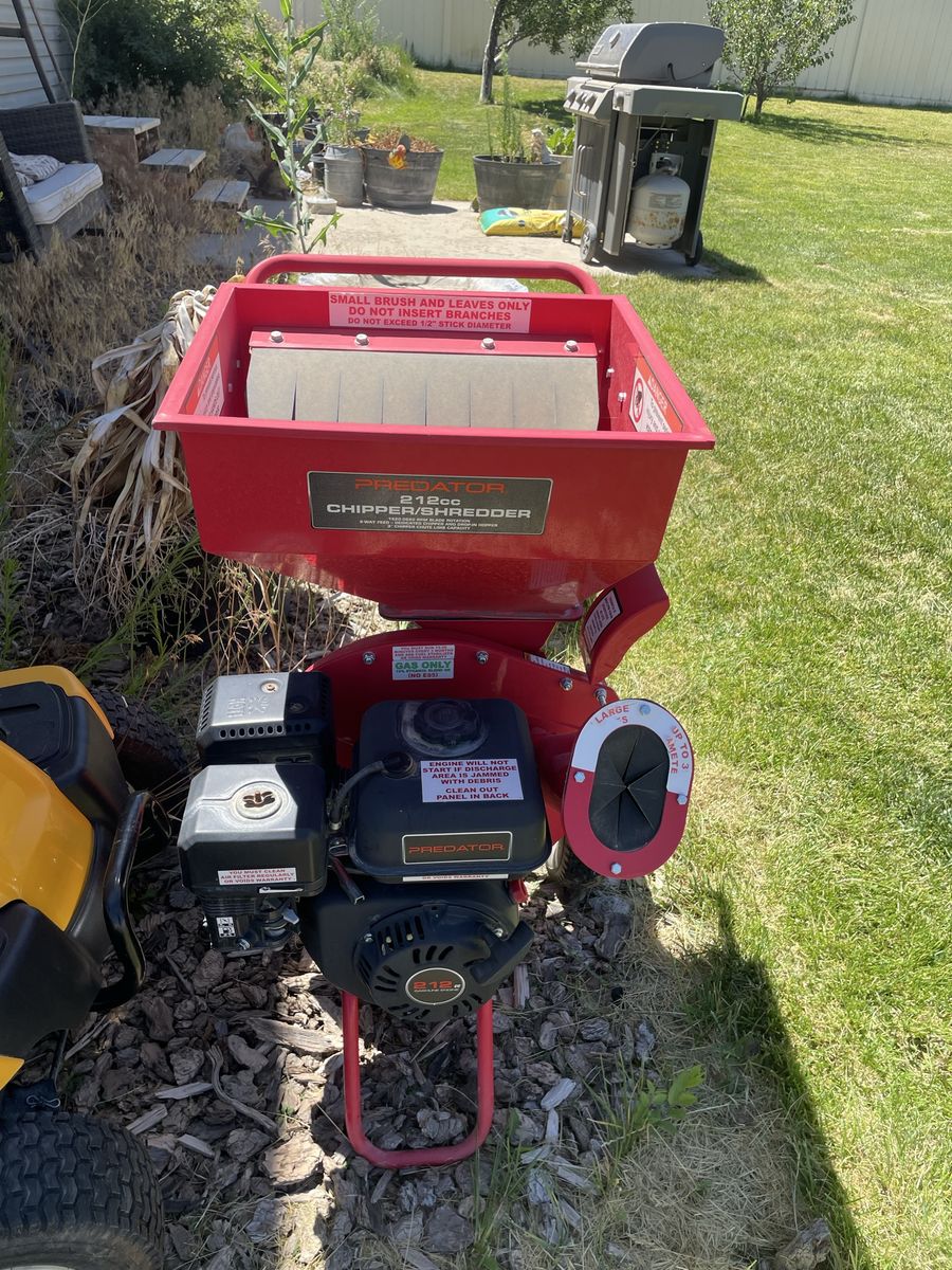 Predator 212cc 1/2" Gas Powered Chipper/Shredder, Outdoor Yard and Garden Equipment