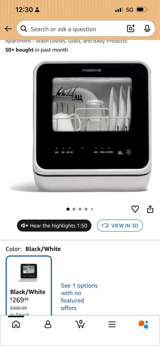 Portable dishwasher