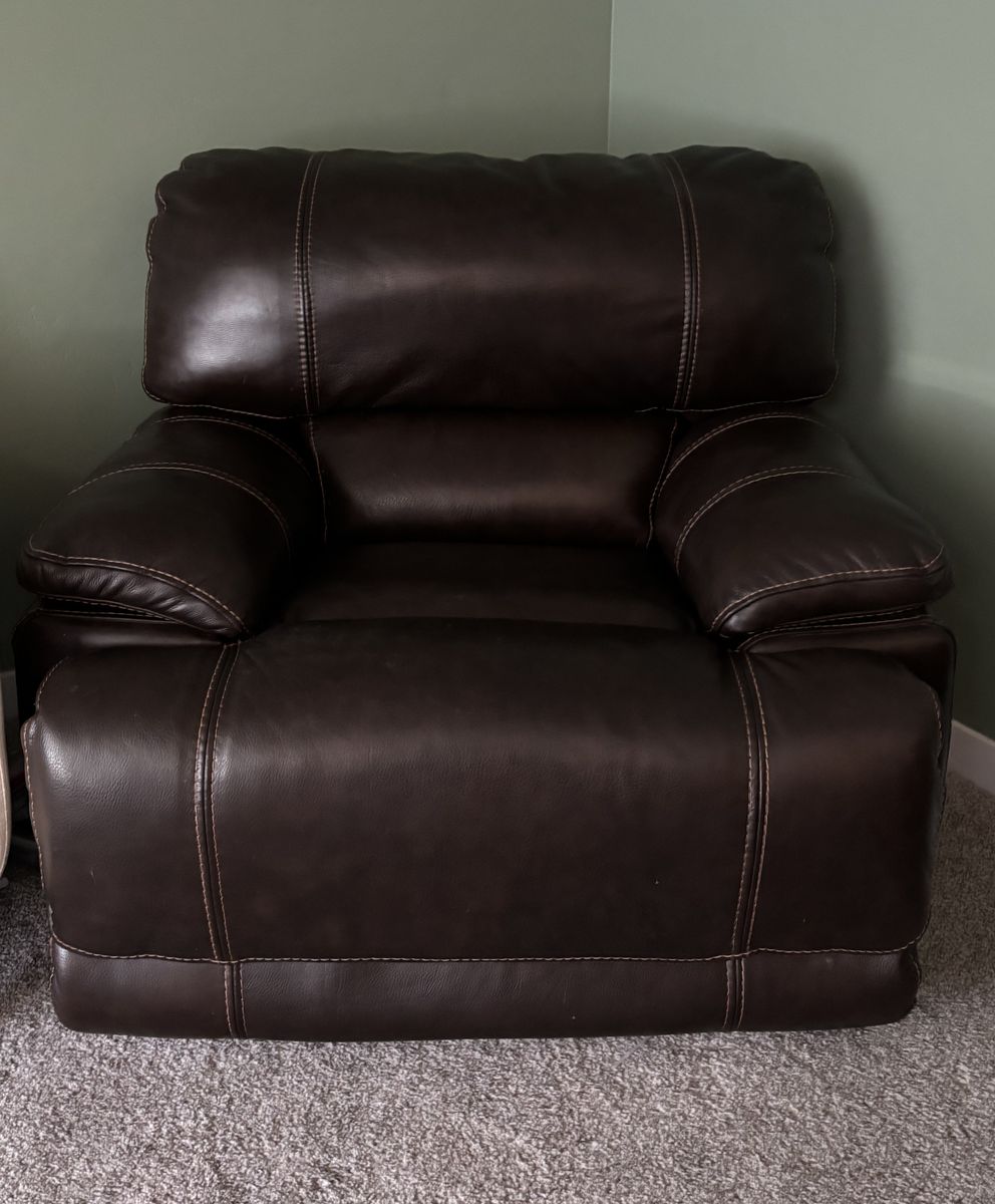 Brown Leather Electric Recliner