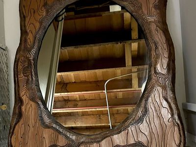 Rustic Wood Framed Mirror