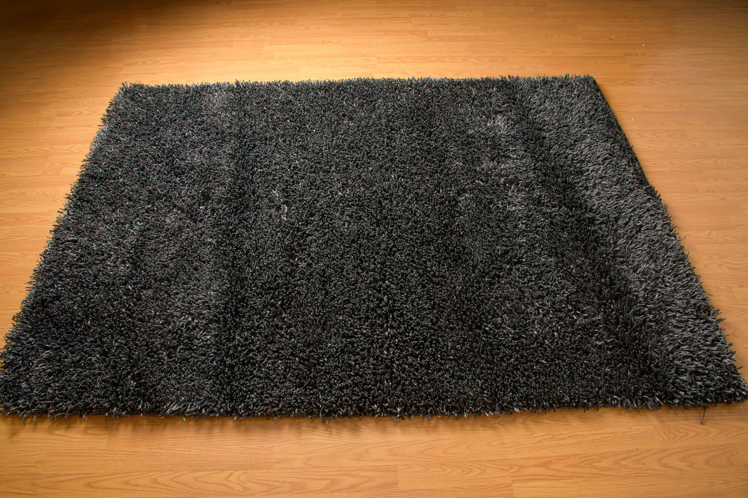 Brand New Chandra Anubis Collection Shag Area Rug – Grey, 5' x 7'6" (Never Used!)