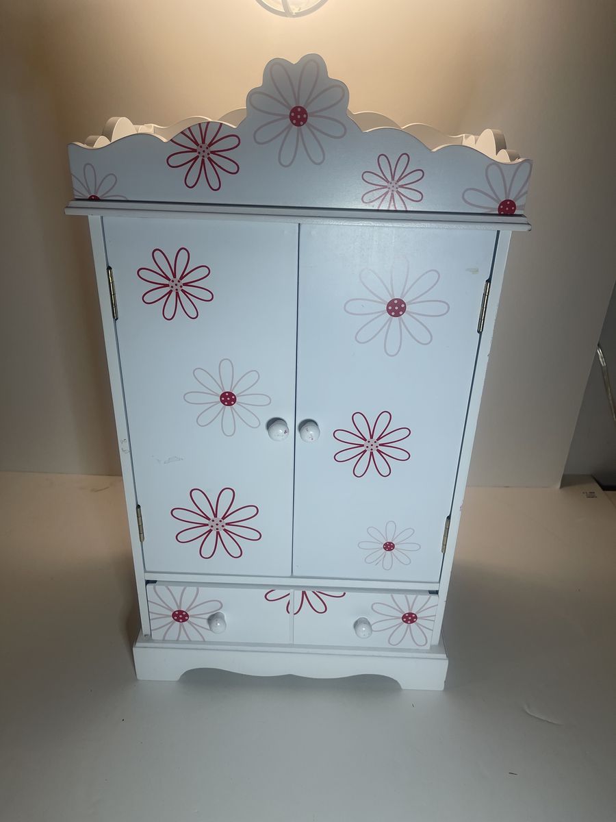 Emily Rose Wooden Wardrobe for an 18-Inch Doll