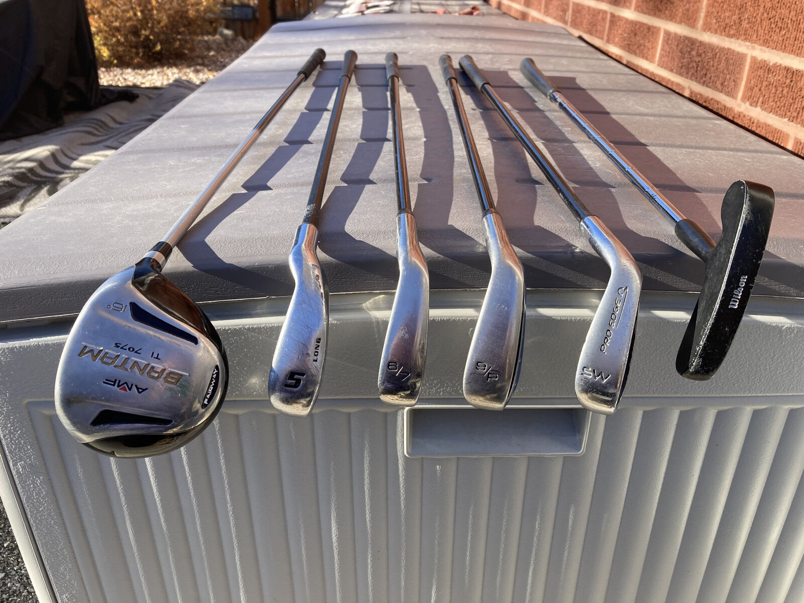 Youth Golf Clubs:  Kid's Driver, 5 iron, 6/7 Iron, 9/P, and putter (see below for length and brand)