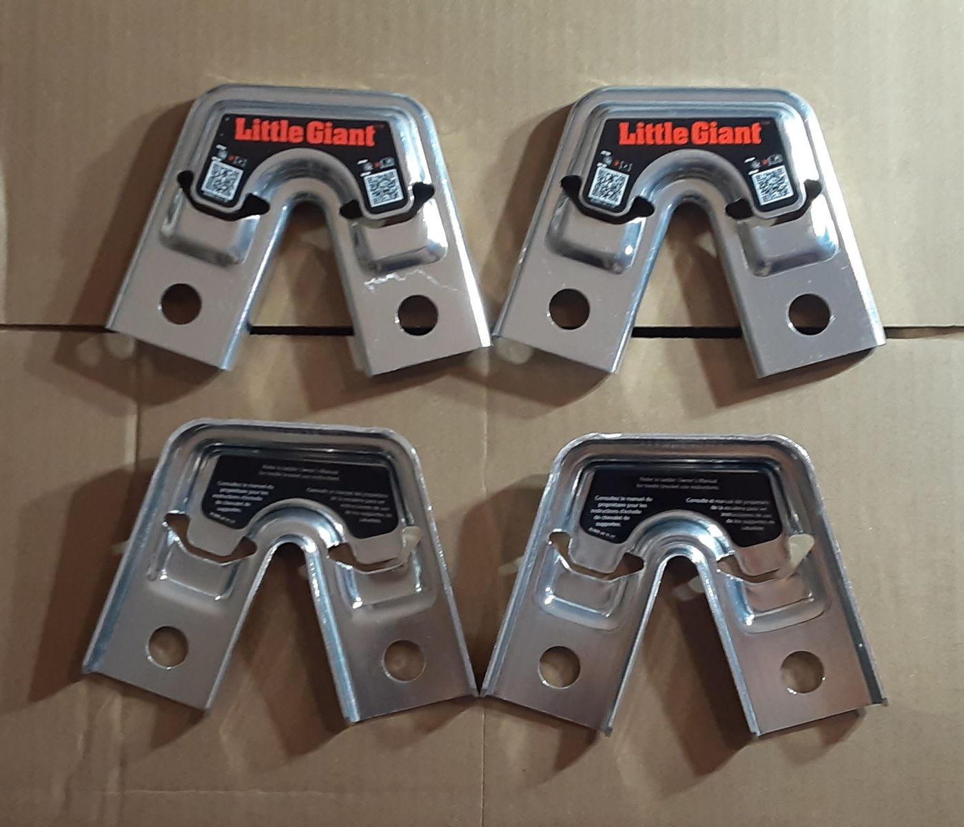 New Little Giant Ladders Aluminum Trestle Brackets(4) - Fit Most Multi-Position Ladders