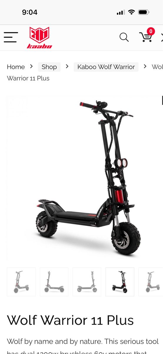 Kaabo Wolf Warrior 11 Plus Electric Scooter