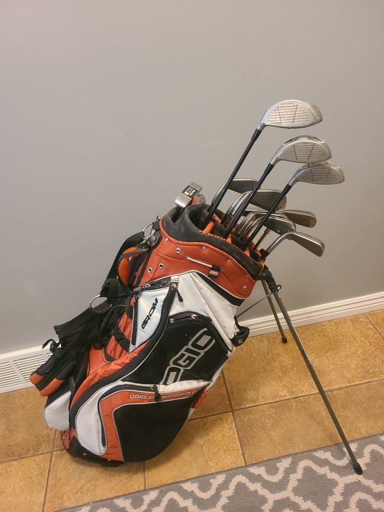 RH men's very Tall golf set with Ogio bag