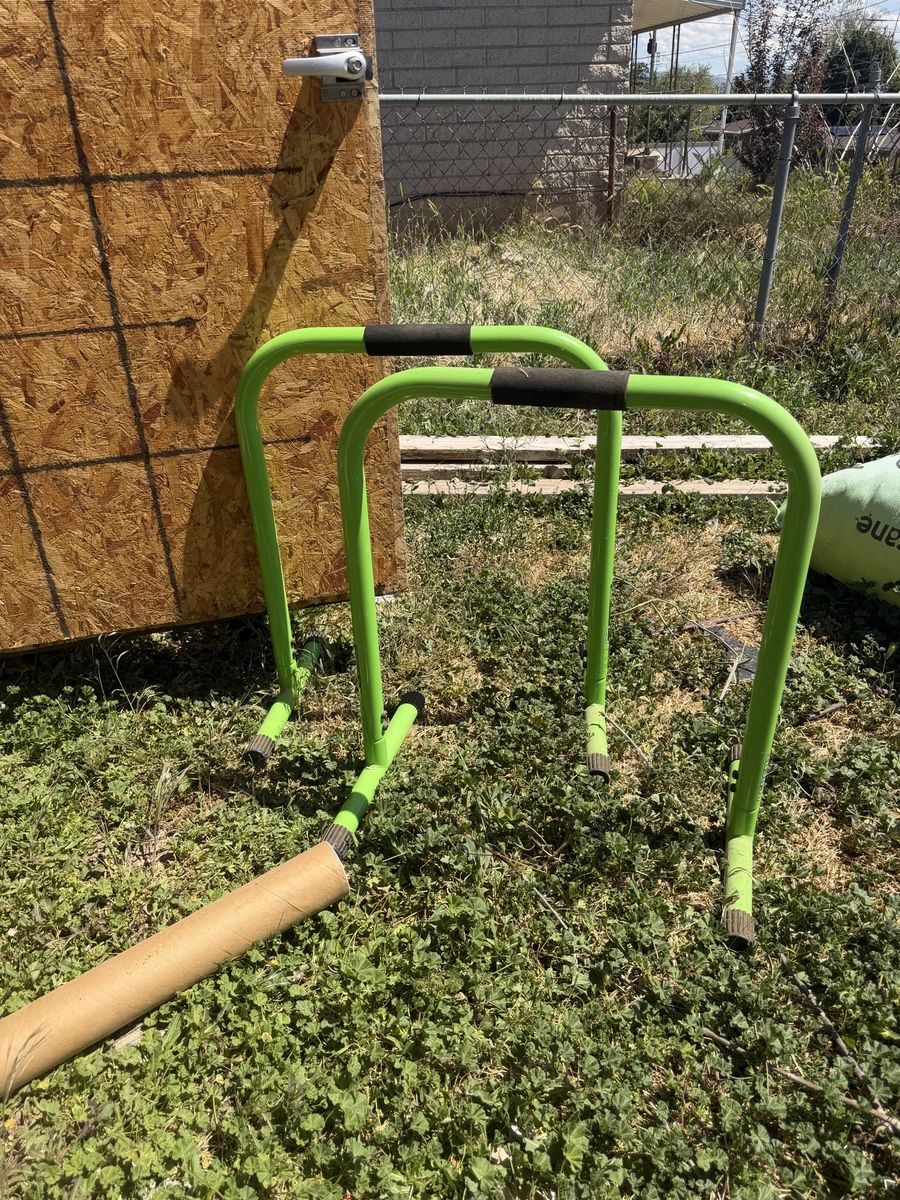 Lebert Fitness Equalizer Total Body Strengthener Dip Station Parallel Bars Green