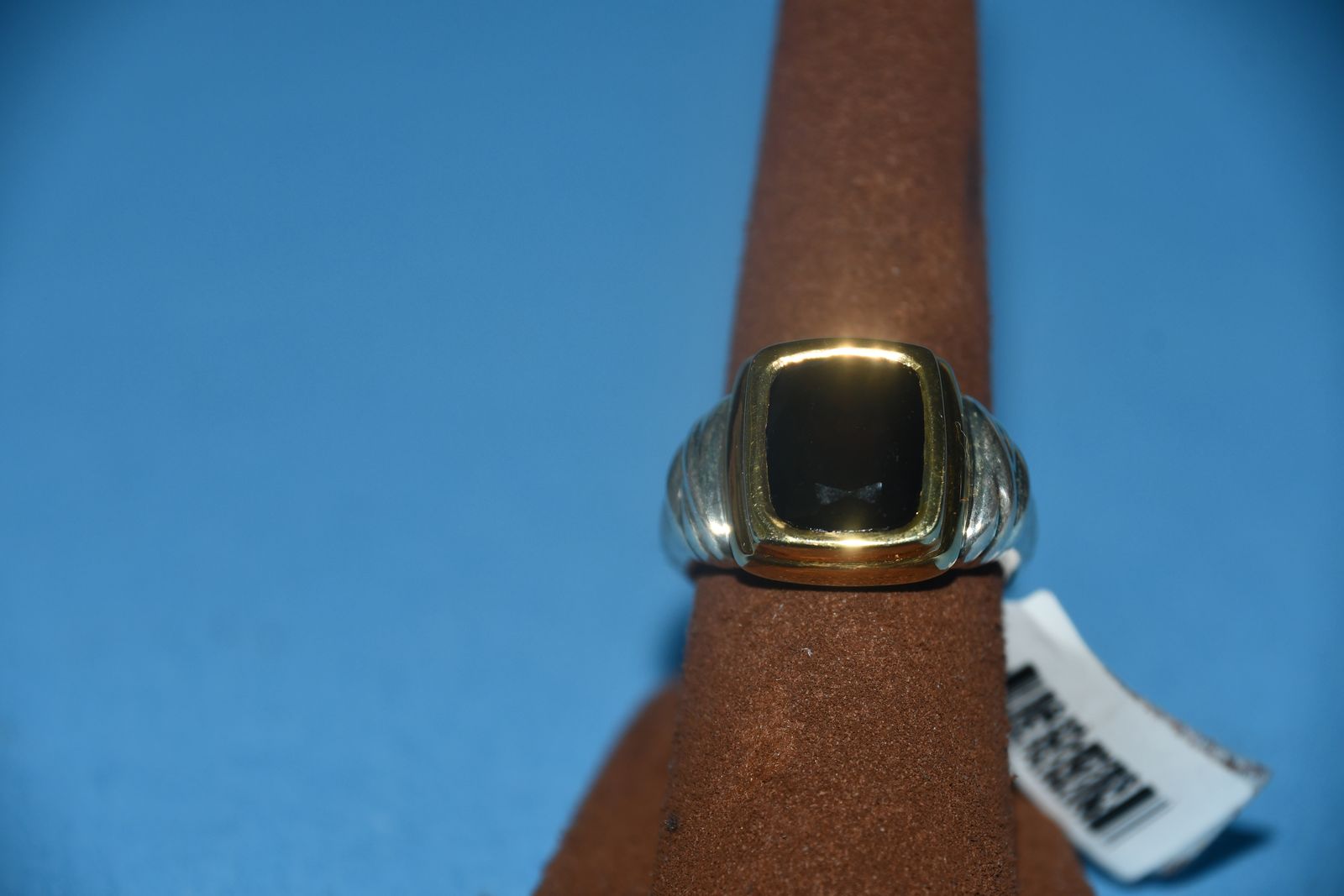 SMOKEY QUARTZ RING ~ SIZE 8 ~ S/S 18 KT OVR S/S 4.85 CT SMLY QTZ ~ NEVER WORN ~ TAG ATTACHED