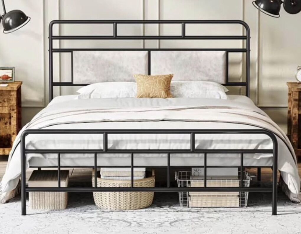 Brand New Queen Bed Frame - sturdy metal frame