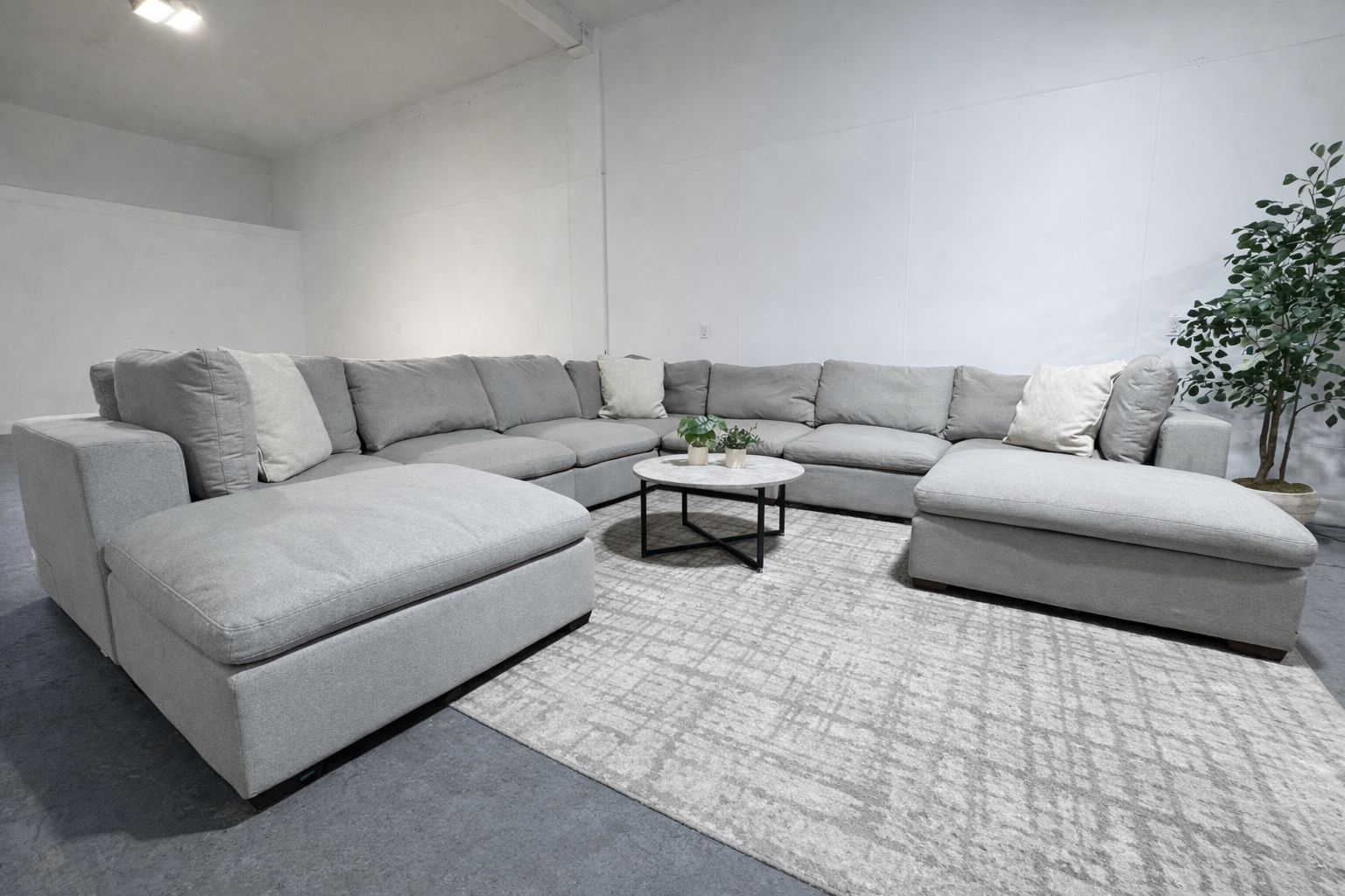 THOMASVILLE 9 PIECE MODULAR FABRIC SECTIONAL