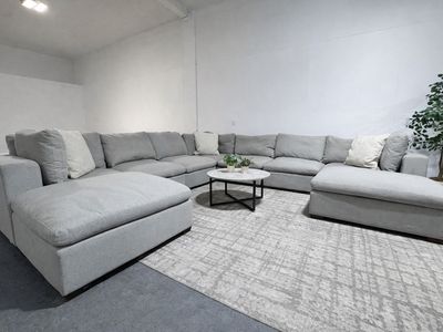 THOMASVILLE 9 PIECE MODULAR FABRIC SECTIONAL