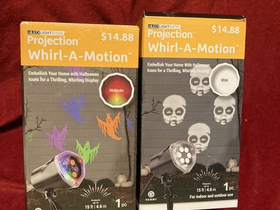 New Halloween LED Light Show Projection Whirl A Motion Multicolor & White