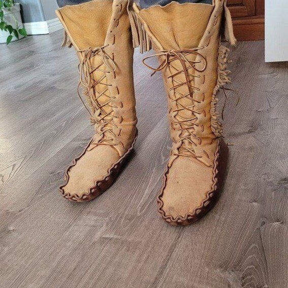 Elk hide leather mt man boots