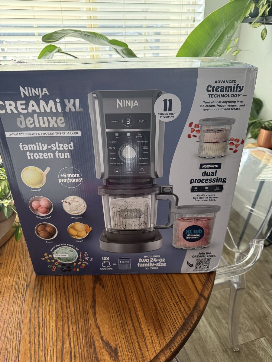 Ninja CREAMi XL Deluxe 11-in-1 Ice Cream & Frozen Treat Maker New in Box