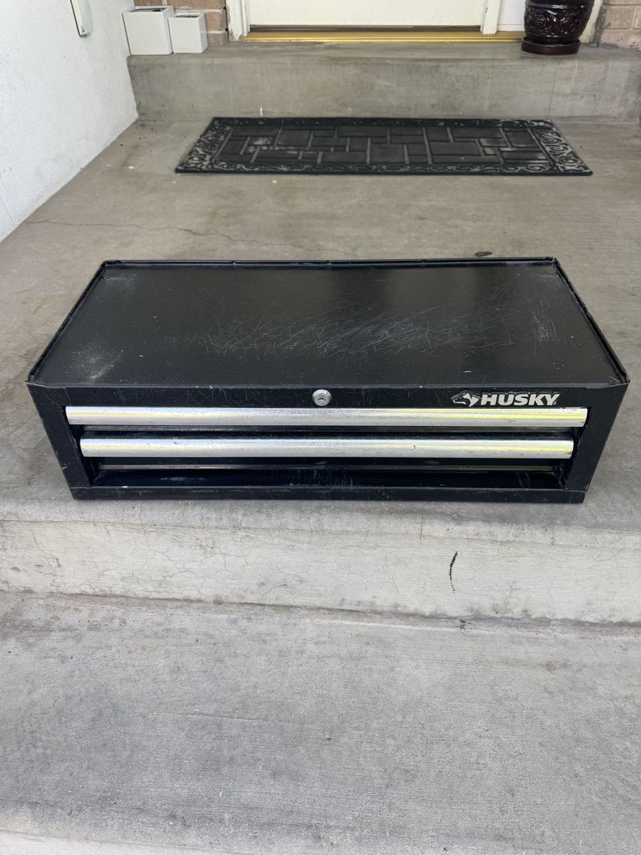 Husky Black Metal 2-Drawer Portable Tool Chest Chest Unit