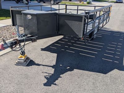 7x12 Side Load ATV Trailer with built in ramp
