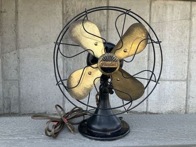 Antique Peerless Electric Brass Blade Fan 12 in.