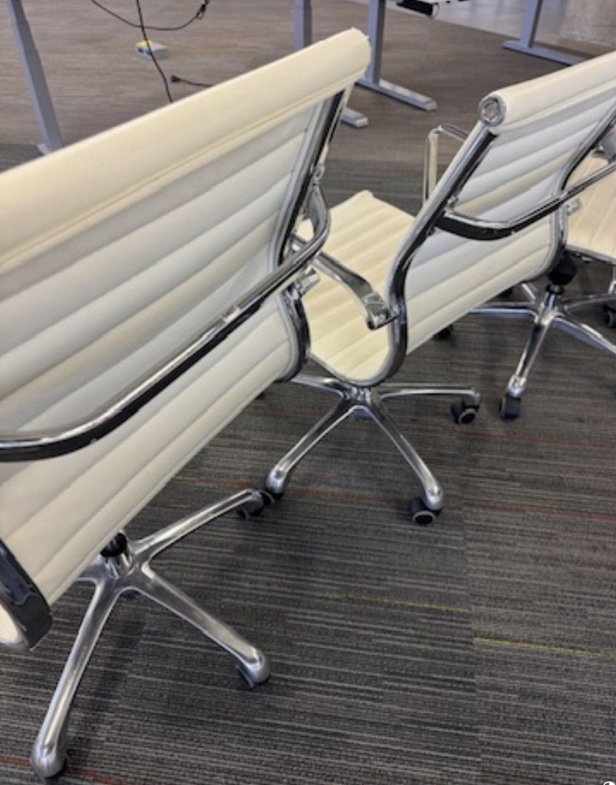 White office conferece room/desk chairs - 2 available