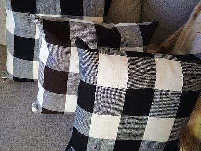 Set of 3 Buffalo Print Pillows