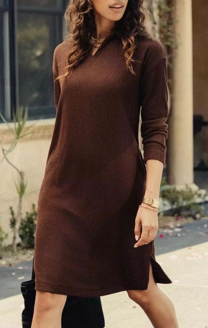 Mondetta Collared Long Sleeve Women's Dress #100122