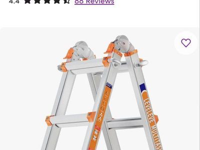 NIB- Leveleve telescoping multi position 330 lb Capacity ladder