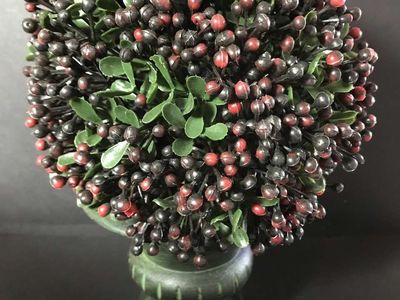 Bed Bath & Beyond Pepper Berry Ball Topiary Sculptural Set of 3 - 8in High, New Realistic Artificial