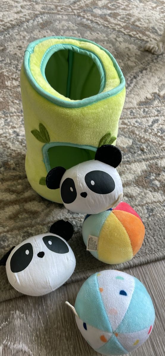 Bamboo panda balls dog toy