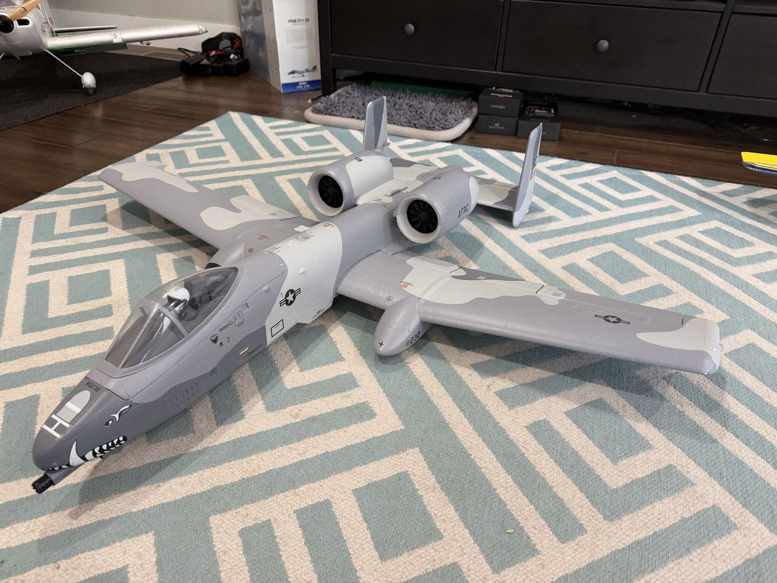 RC A-10 Warthog Jet Airplane Model - Gray Camouflage