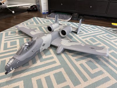 RC A-10 Warthog Jet Airplane Model - Gray Camouflage