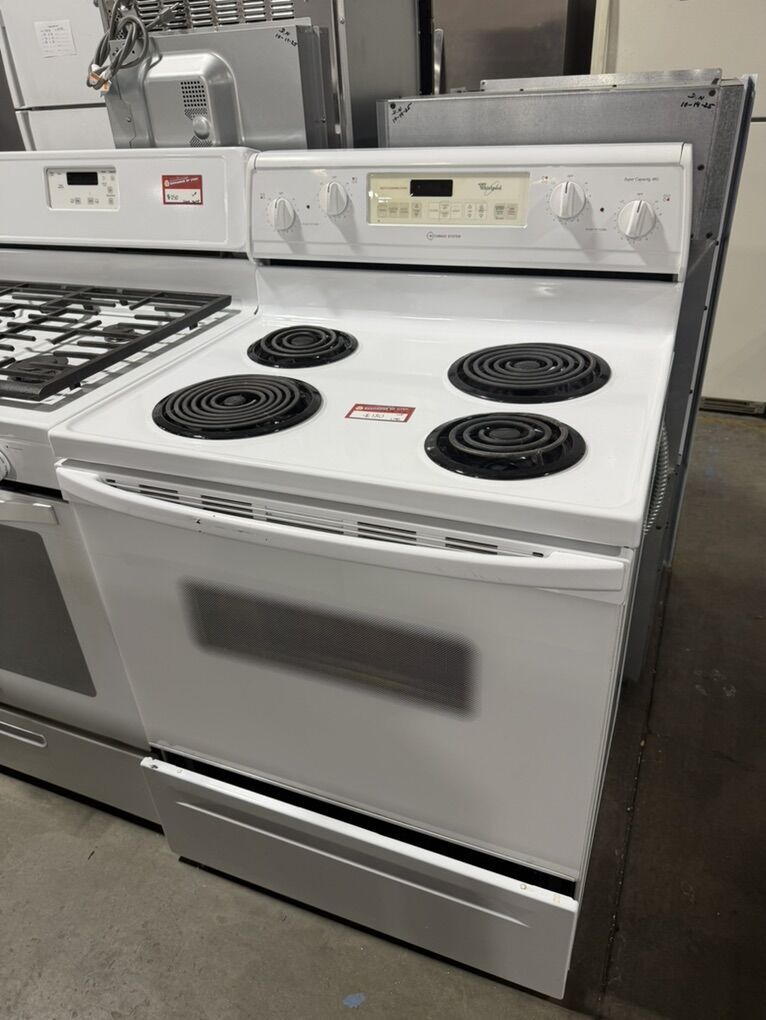 GOOD CONDITION WHIRLPOOL COIL TOP RANGE W-WARRANTY
