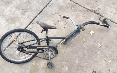 Tag-A-Long Trailer Bike - Black Single Speed Child's Bicycle Attachment