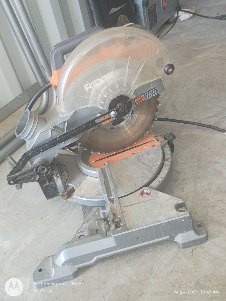 RIDGID Compound Miter Saw with Laser Guide