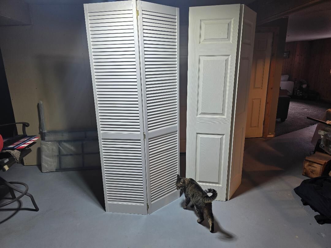 New folding closet doors