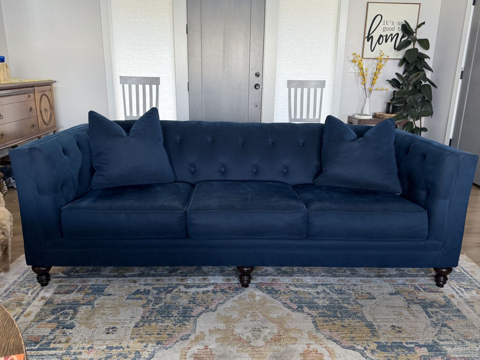 Set of 2 blue sofas/couches