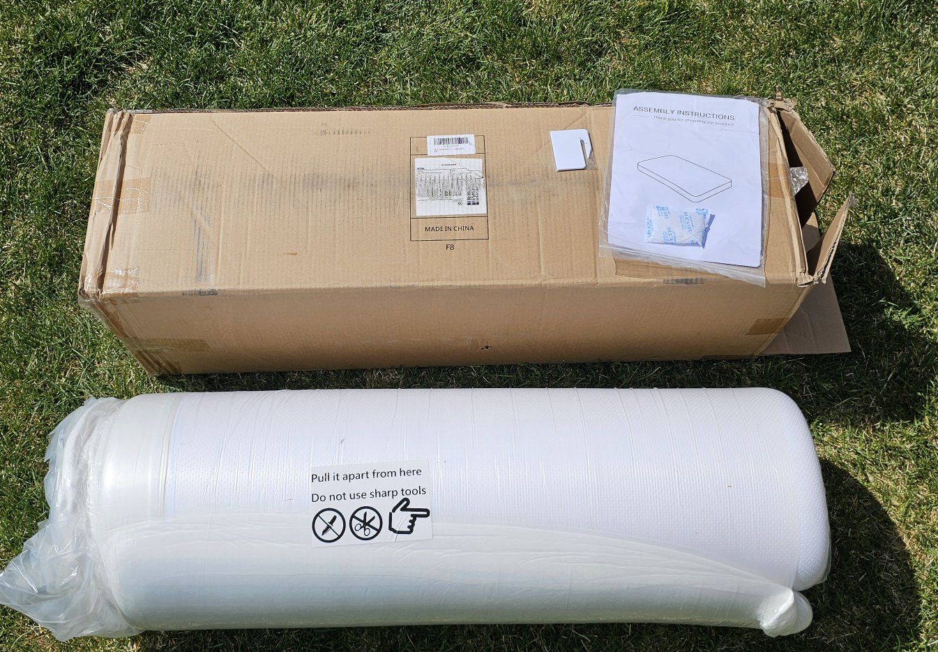 New Full Size Foam Mattress in Box – White (5 Available) #132