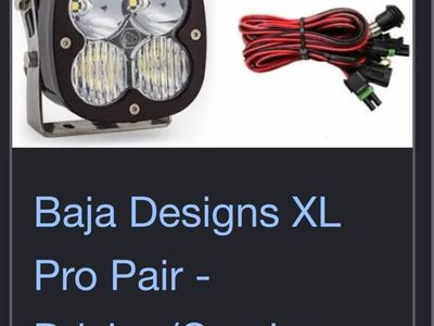 Baja Designs XL Pro Driving/Combo LED Light Pods - Pair, Wiring Harness Included