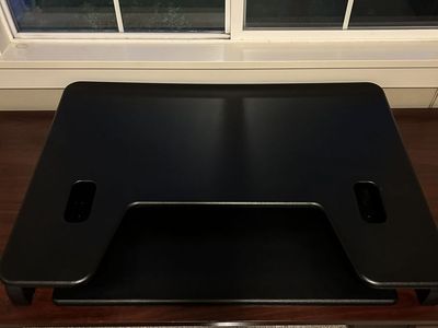 VARIDESK Exec40 - Dual Monitor - Adjustable Standing Desk Converter Black Two-Tier Lift