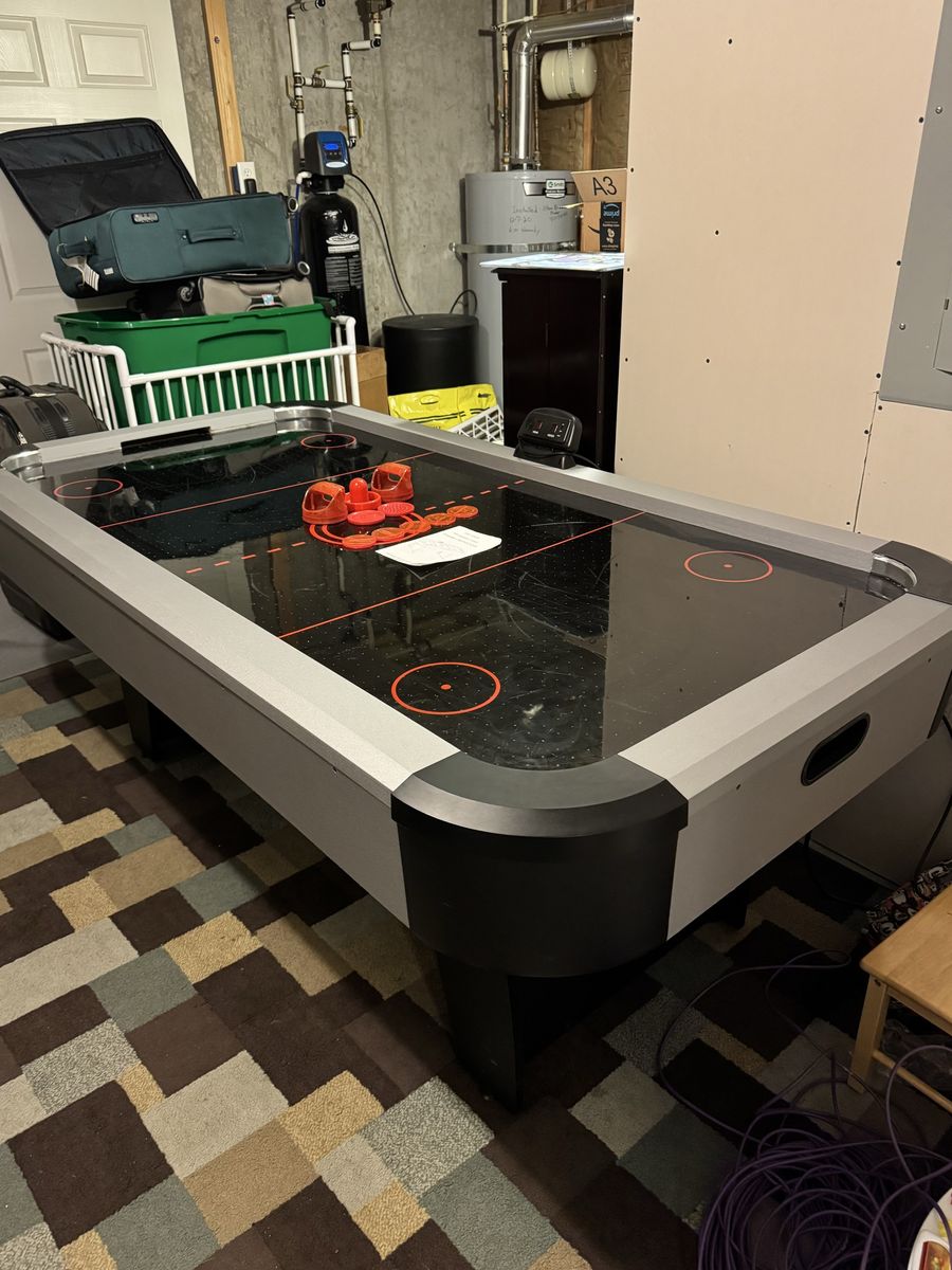 Full-Size Air Hockey Table with Pushers and Pucks